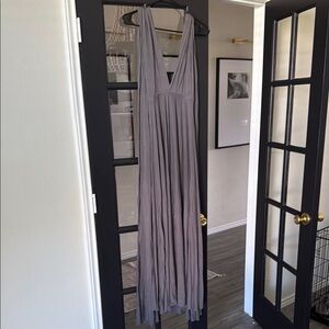 Elegant Gray Maxi Dress